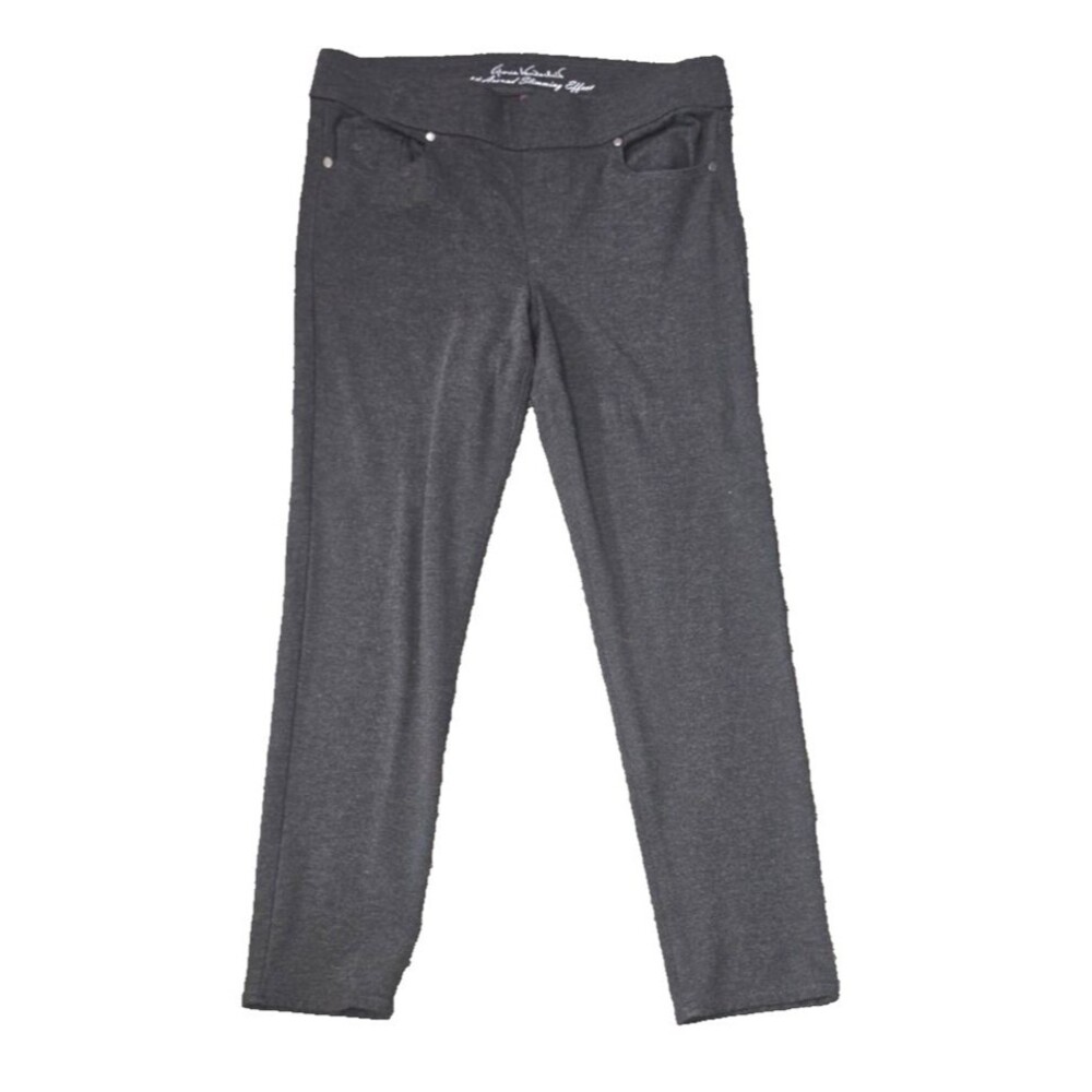 Gloria Vanderbilt Black Dark Gray All-Around Slimming Effect 10 Short Avery